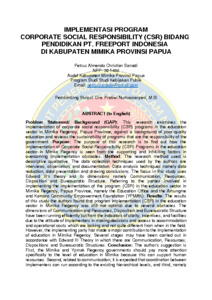 Implementasi Program Corporate Social Responsibility (CSR) Bidang ...